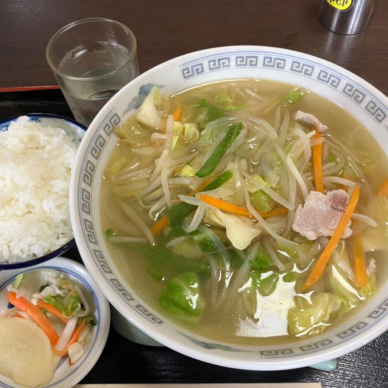 タンメン+半ライス(ちんや食堂 )