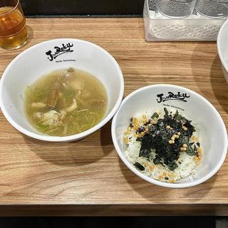 鶏そばつけ麺 〆ご飯付き(麺屋丈六 キーノ和歌山店)