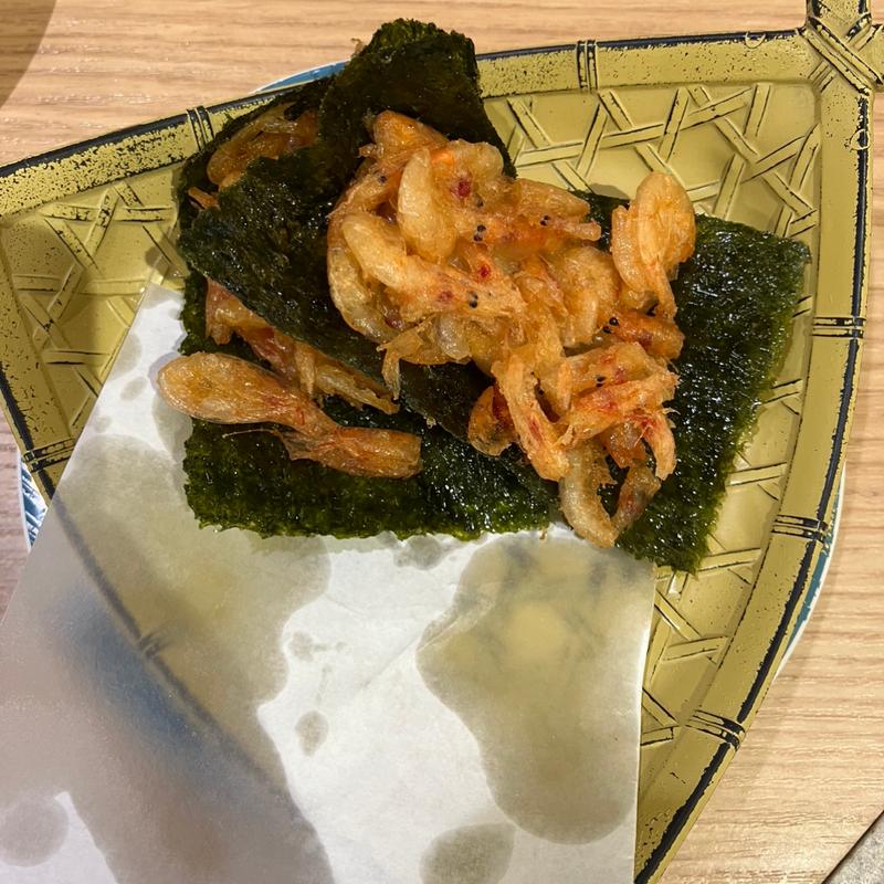 桜エビのかき揚げ(回し寿司活 シャポー船橋店)