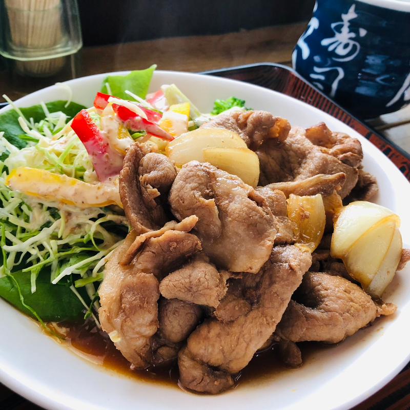 生姜焼き_しょうが焼き定食(浜の茶屋 )