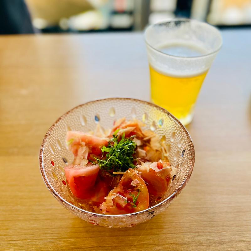 冷やしトマトの土佐酢マリネ(CRAFT SAKE STAND やなか純米や)