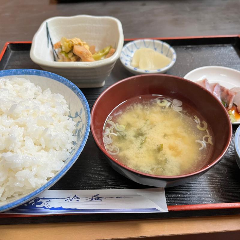 マガレイ煮付け定食(味処 浜益)