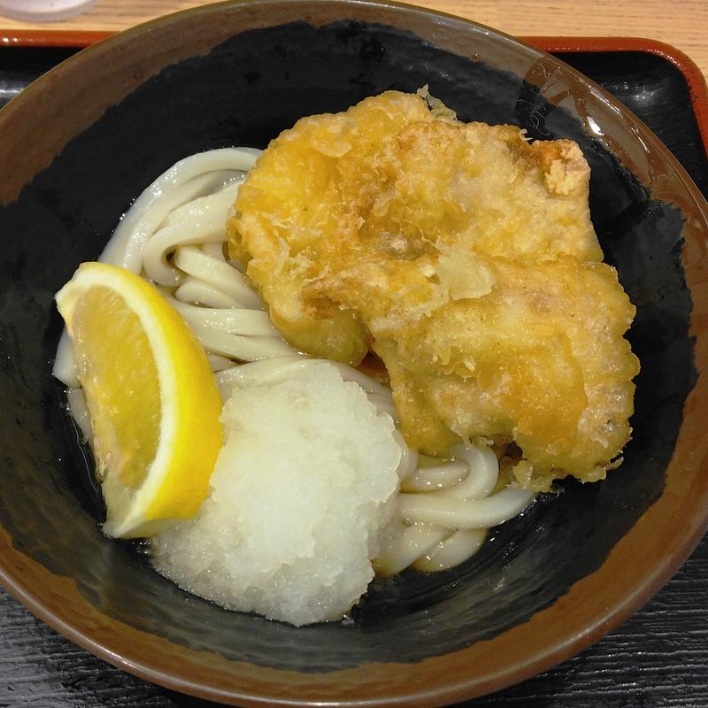 かしわ天ぶっかけ(小)(本場さぬきうどん めりけんや 武蔵小杉店)