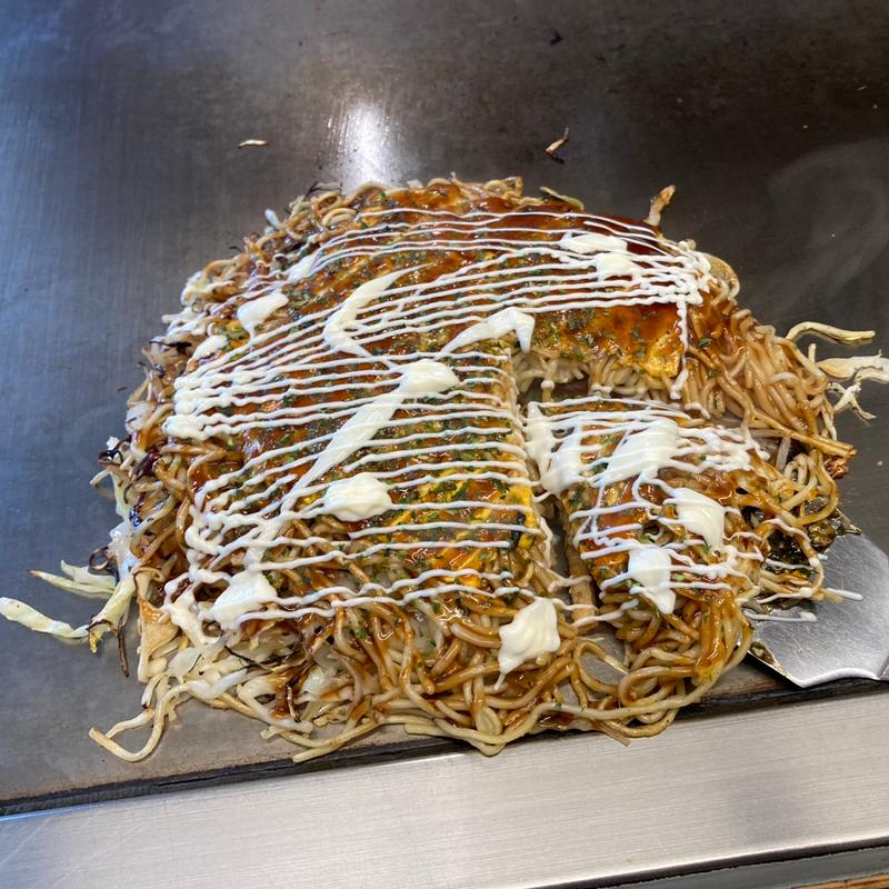 肉玉そばイカ天(廣島お好み焼き楽屋)