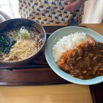 カツカレー丼そばセット(江戸家)