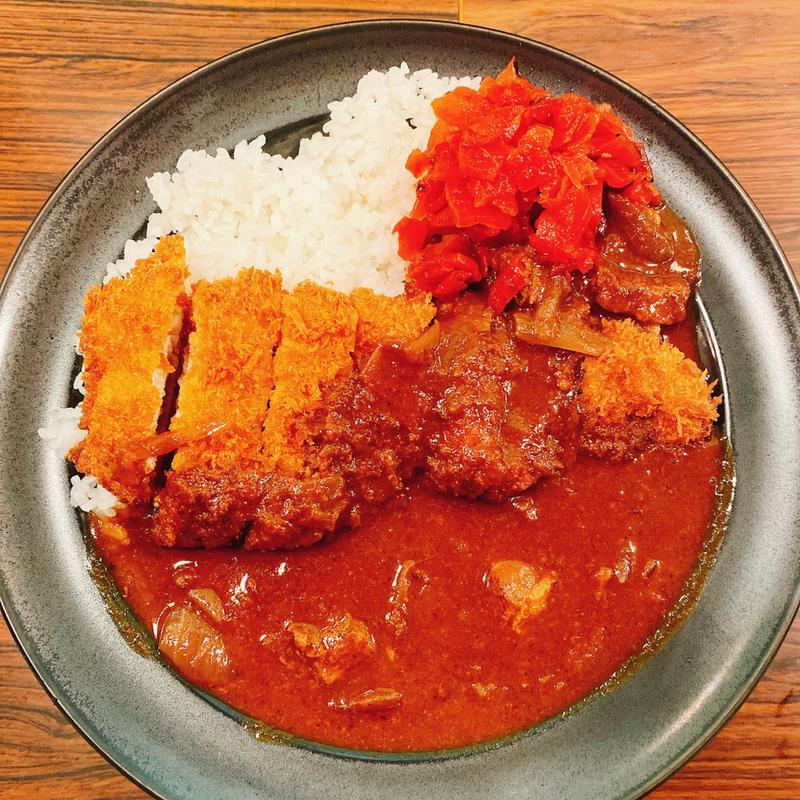 ロースカツカレー(キッチン フライパン)
