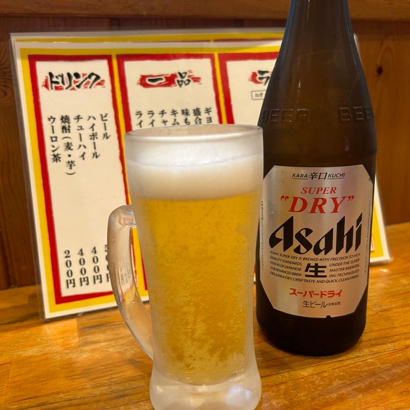ビール(にんにくラーメン　一力)