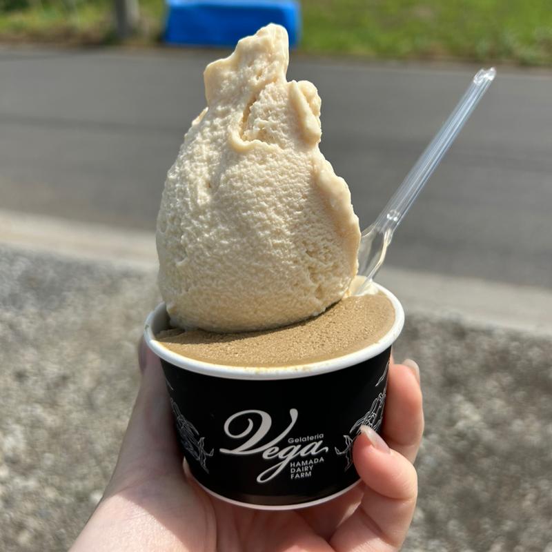 ほうじ茶&きなこ 2種盛り(ジェラテリア ベガ)