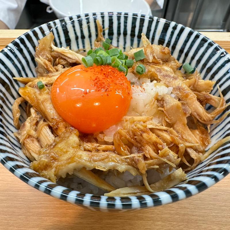 月見ほぐし鶏飯黒味噌仕立て(麺ノ小池)