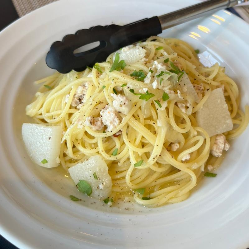 鶏のひき肉と長芋のペペロンチーノ(Pizzeria Mio ピッツェリア ミオ)