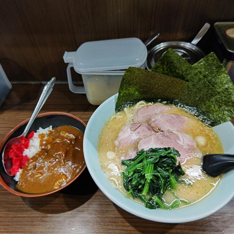 チャーシューメン+小カレー(ラーメン 千家本店)