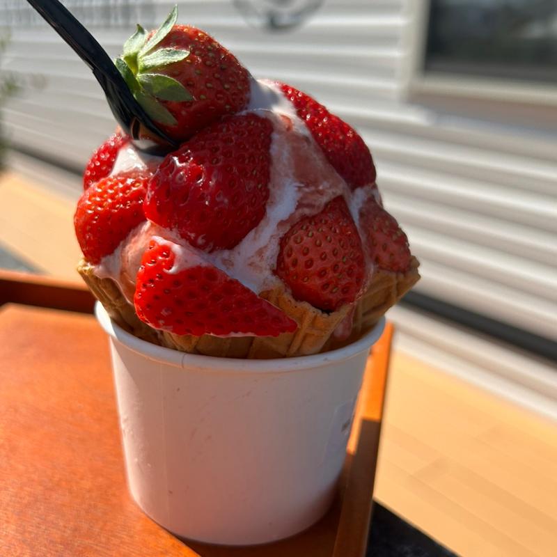 生いちごの和パフェ(HIGASHIDA FARM STRAWBERRY)