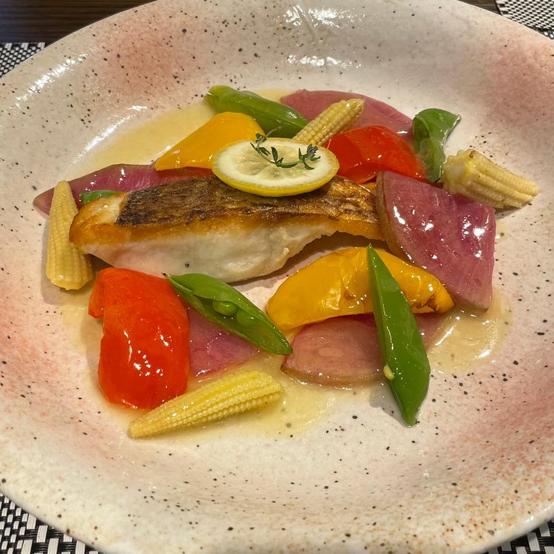 真鯛のポワレ 香草バターソース(古民家カフェ KONOHANA)