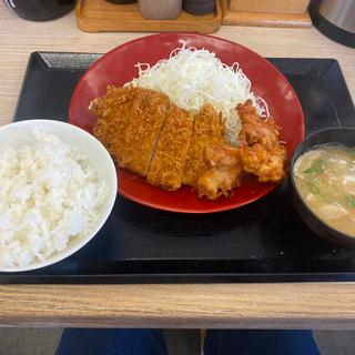ロースカツ 唐揚げ定食(かつや 愛知津島店)