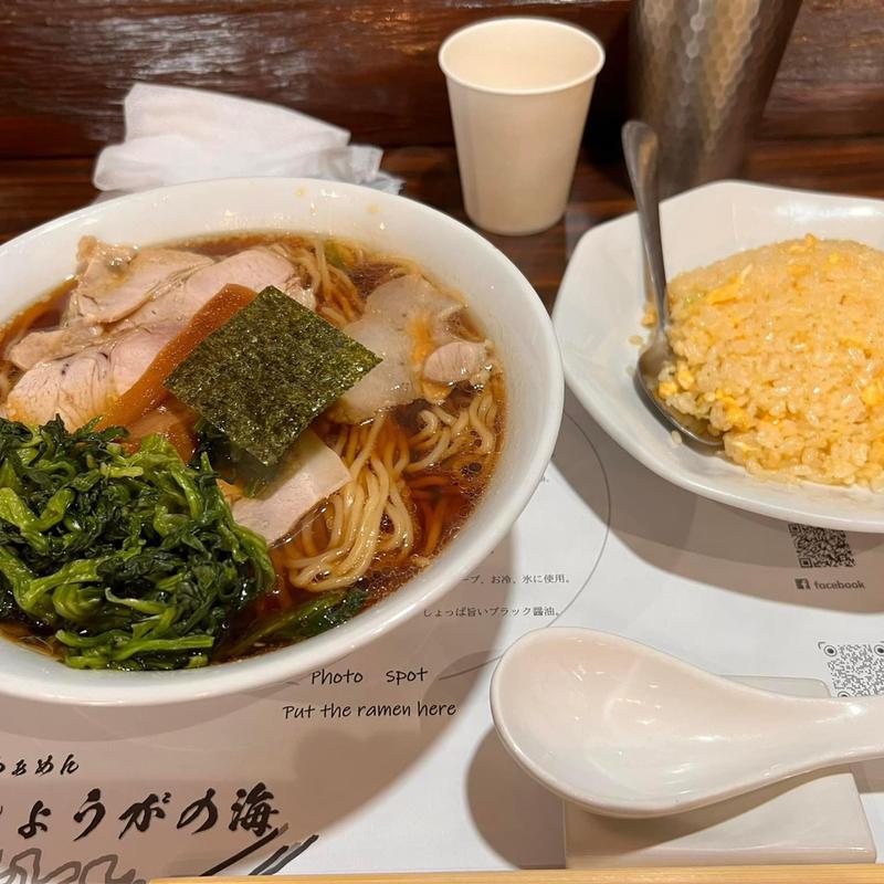 しょうが醤油ラーメン  チャーハン(らぁめん しょうがの海)