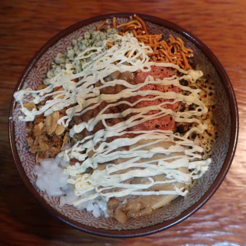 炙り明太チーズまぜそば(まぜそば さなじ 草加本店)