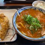 トマ玉カレーうどん➕かしわ天(丸亀製麺三郷)