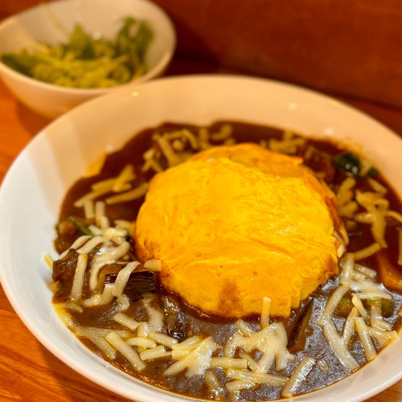 チキンとナスとピーマンのカレー(木木)