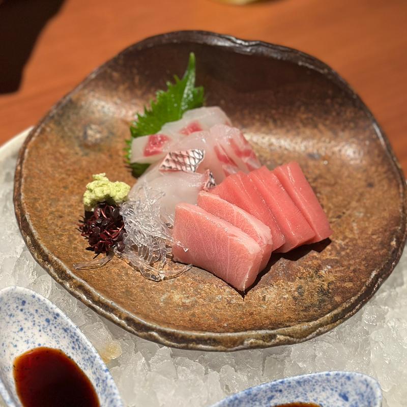 天然生本鮪赤身・とろ造り(坐松本)