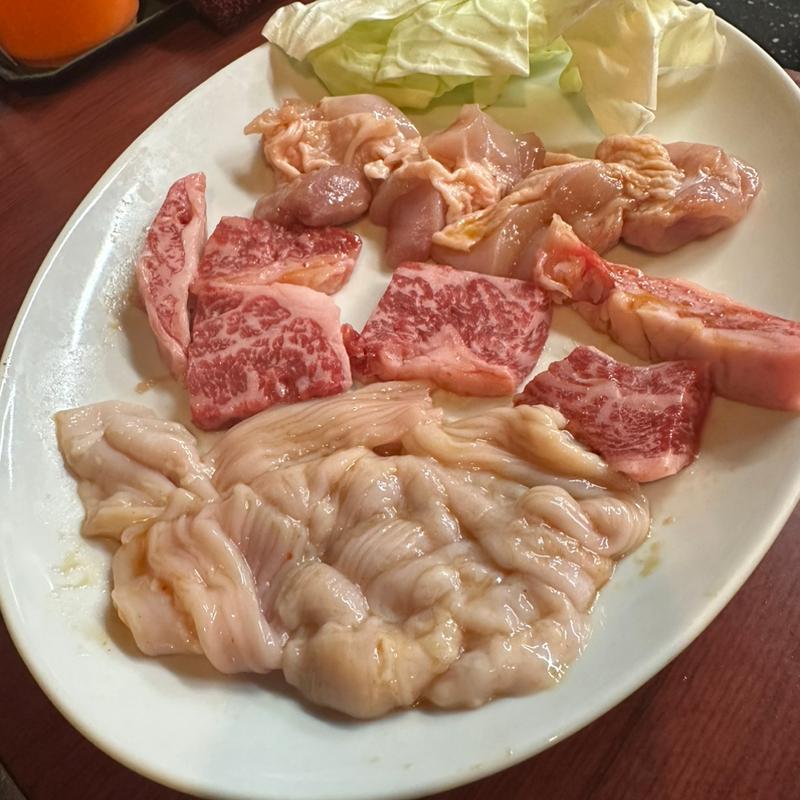 上ホルモン、ロース、かしわ(大福焼肉 )