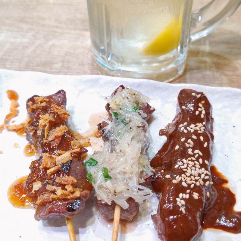 牛タン串3種盛り合わせ(牛たん炭焼 利久 ウィング上大岡店)