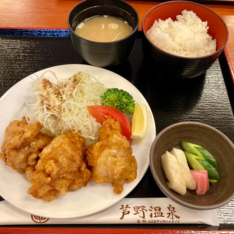 国産鶏の唐揚げ定食（3個入り）(陣屋大広間)