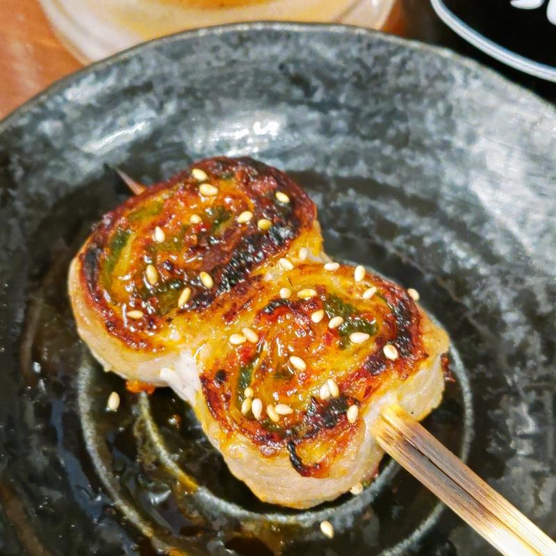 ニラキムチ豚巻き(焼き鳥かっぱ)