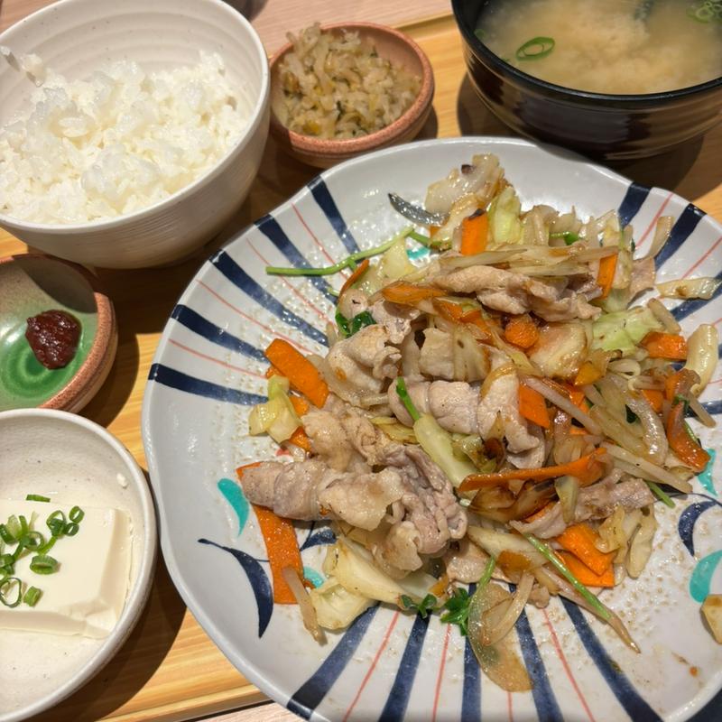 肉野菜炒め定食(やよい軒 銀座１丁目店)