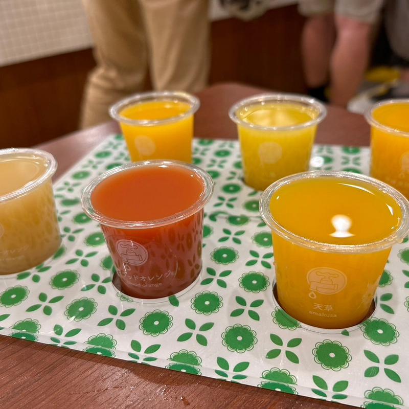 みかんジュース6種飲み比べ(愛媛の食卓1970)