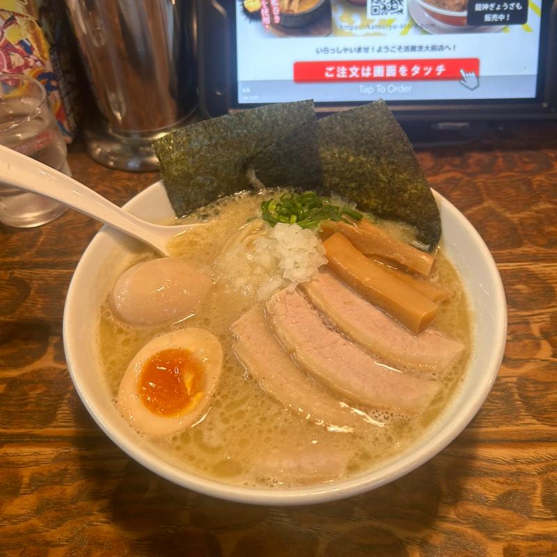 鶏白湯ラーメン＋特のせ(活龍 茨大前店)