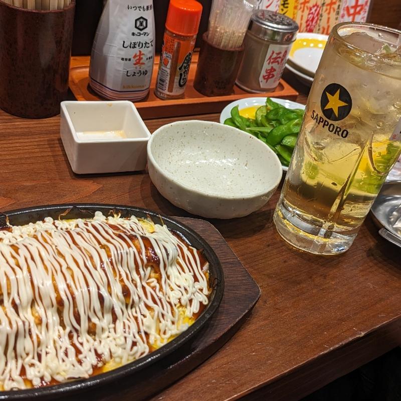 鉄板チーズとんぺい焼き(伝串 新時代 太田川駅前店)