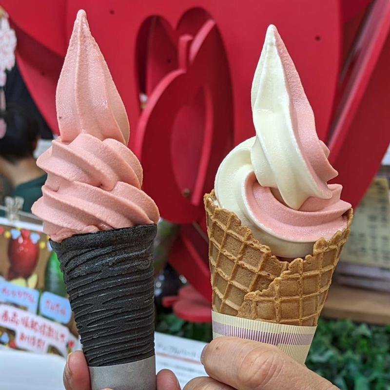 いちごソフトブラックコーン ミックスソフト(ふじさき食彩テラス)