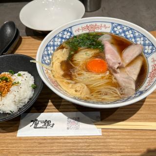 鶏SOBA清湯+ダイブ飯セット(鶏soba 座銀 池田店)