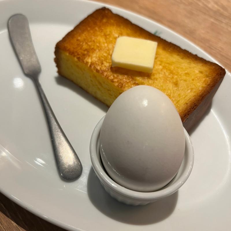 ブリオッシュトースト＆ゆで卵(ドトール珈琲農園 明石魚住店)