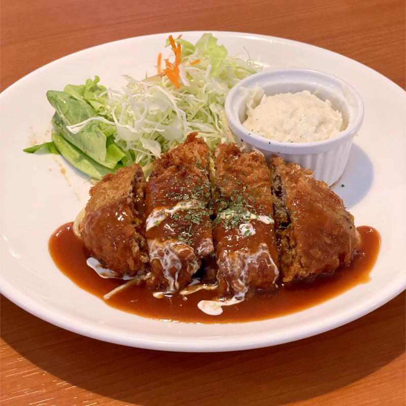 メンチカツランチ(ハローコーヒー 麦野店)