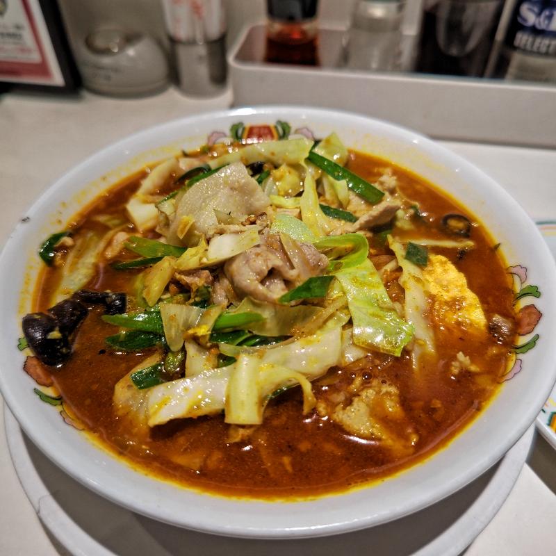 豚辛ラーメン(カレー醤味)(餃子の王将 石川町店)