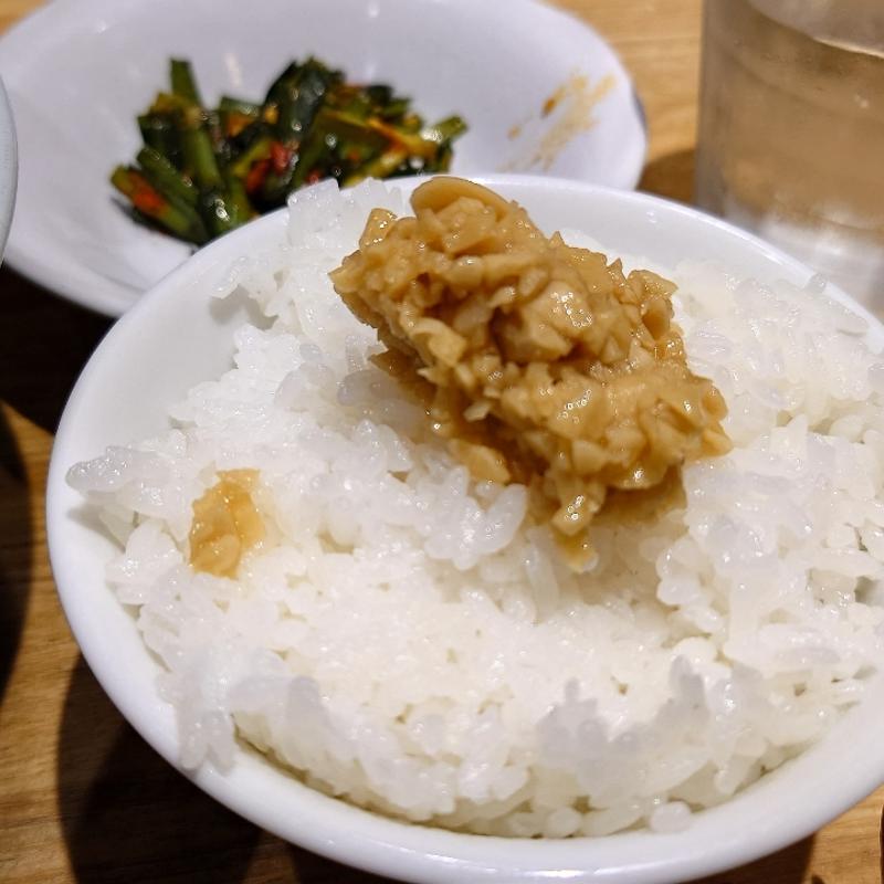 半ライス手作り醤油にんにく(横浜家系ラーメン龍 郡山店)