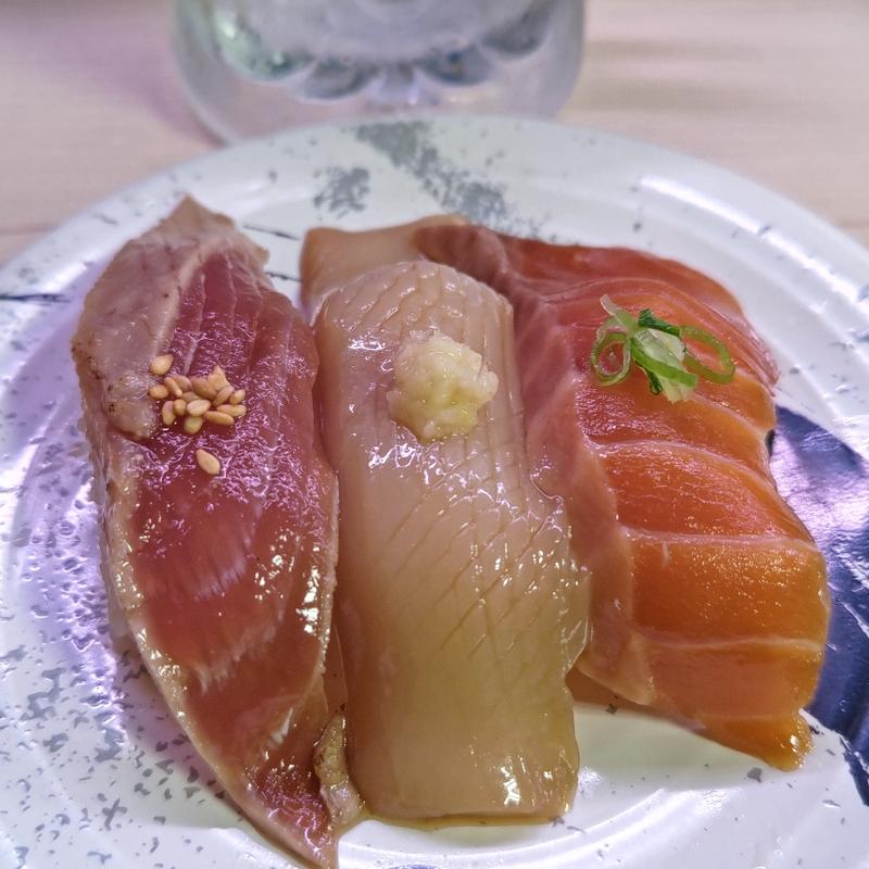 漬け三貫盛(回転寿司みさき ビーンズ新杉田店)