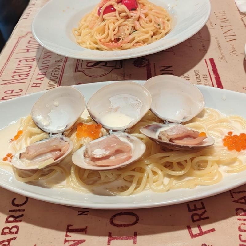 ハマグリの和風クリームソース~いくらを散らせて~(PASTA  COVO)