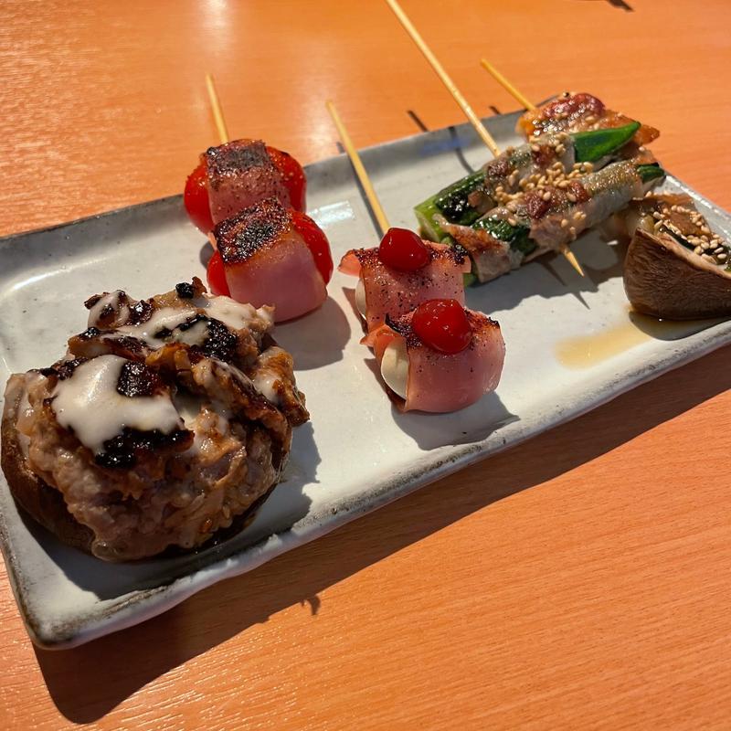 おまかせ5串盛り(鉄板料理 みかど)