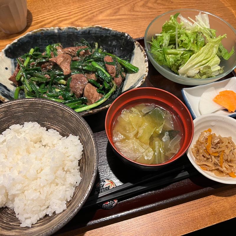 究極のレバにらW炒め定食(究極のまかない ここのつ)