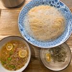魯山人つけ麺、唐揚げ
