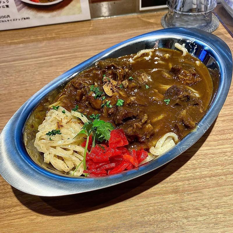 牛タンさがりカレーまぜSoba ミニごはん付きサイズアップ(サイズアップ無料)(鶏Soba Toraや)