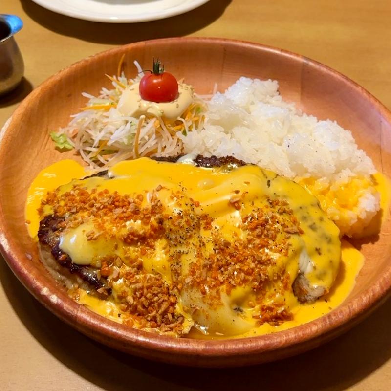 ガーリックベーコンメルティーチーズバーグディッシュ L(300g)(びっくりドンキー 船橋芝山店)