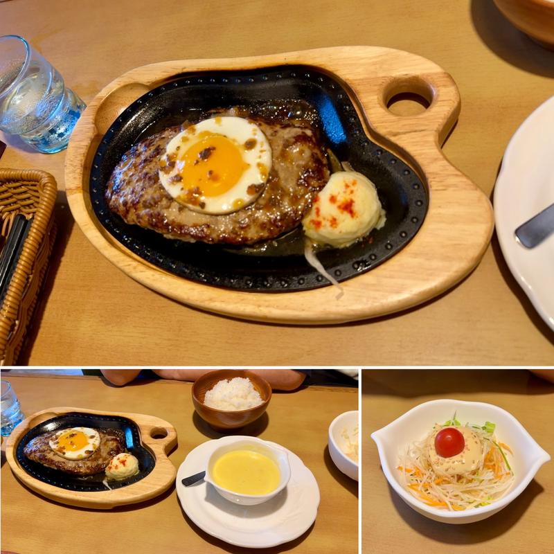 エッグバーグステーキ＋ドンキーセット(びっくりドンキー 船橋芝山店)