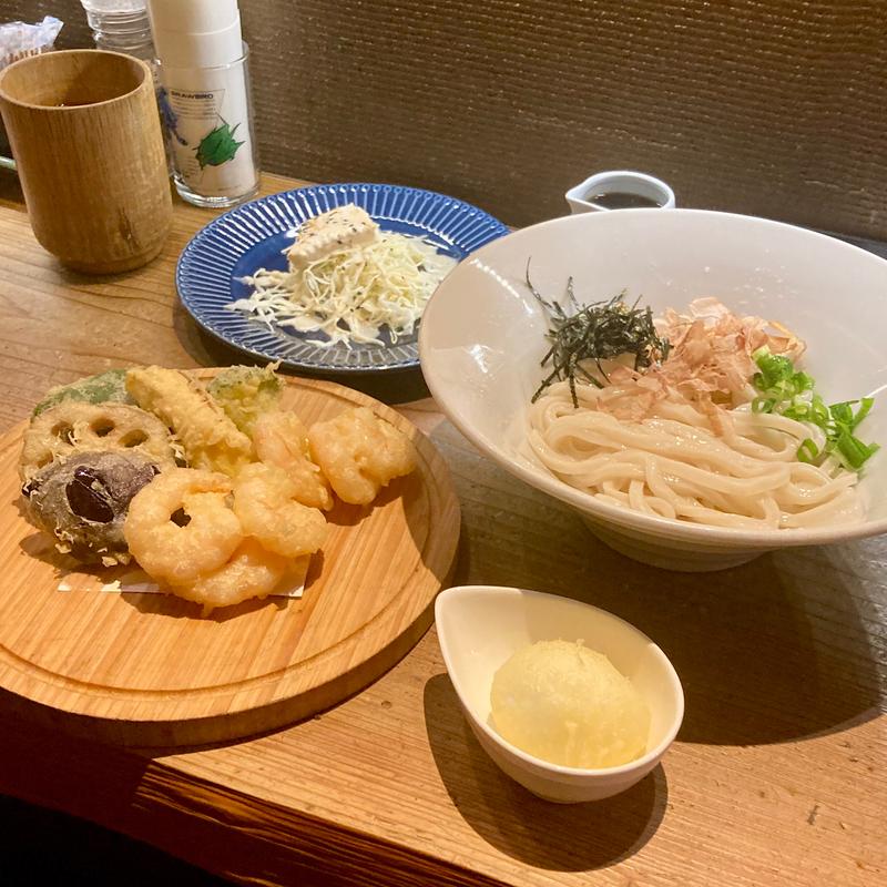 えびと野菜の天プラぶっかけ(掌)