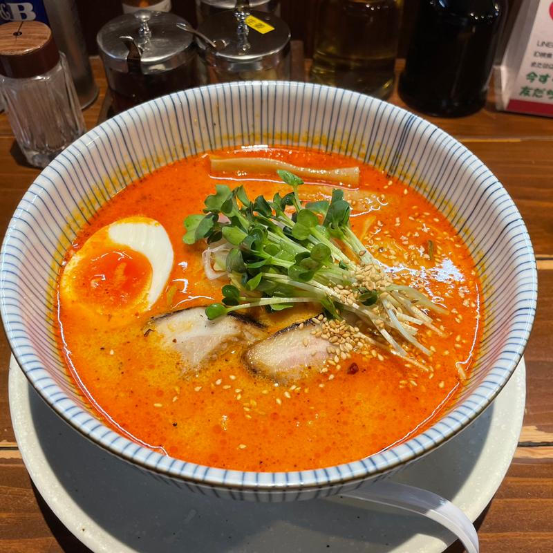 赤ラーメン(麺屋あじくま 初石店)