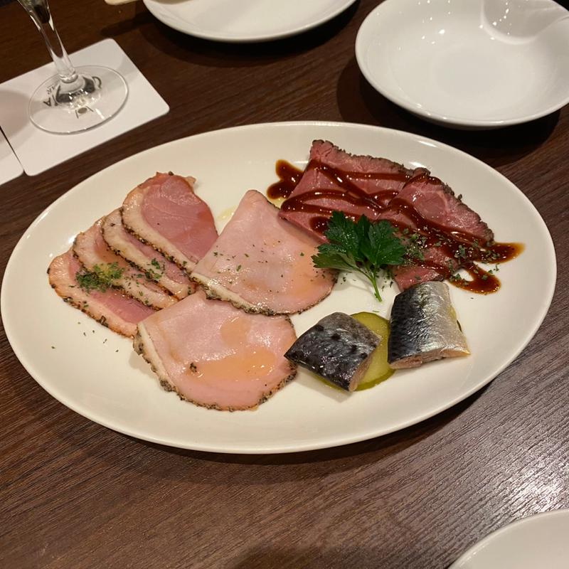 肉・魚のUME前菜盛り合わせ(The CHOYA 銀座 BAR)