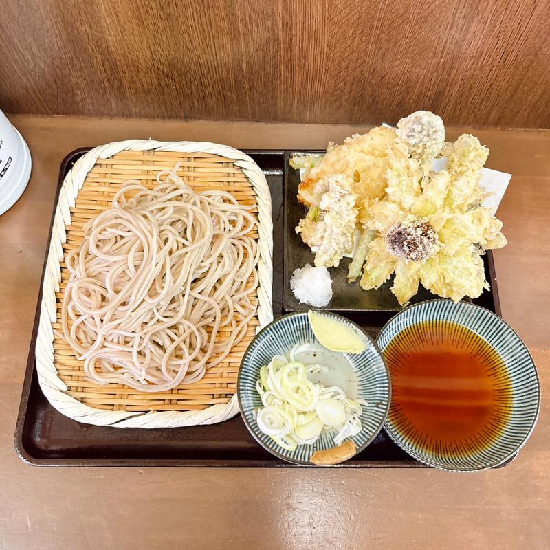 春の山菜天もりそば(春限定)(そば切り うちば)