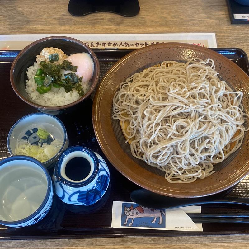 冷そば　ねばねば丼セット（ねばり丼）(十割そば会 新潟小針店)